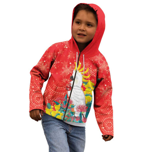 Sulphur-crested Cockatoo Christmas Kid Hoodie Australia Gumtree With Golden Wattle