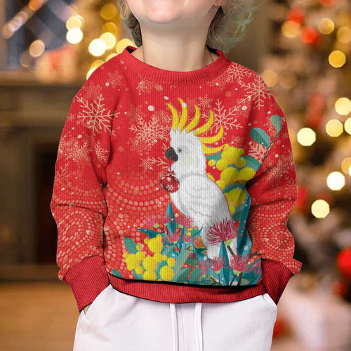 Sulphur-crested Cockatoo Christmas Kid Ugly Christmas Sweater Australia Gumtree With Golden Wattle