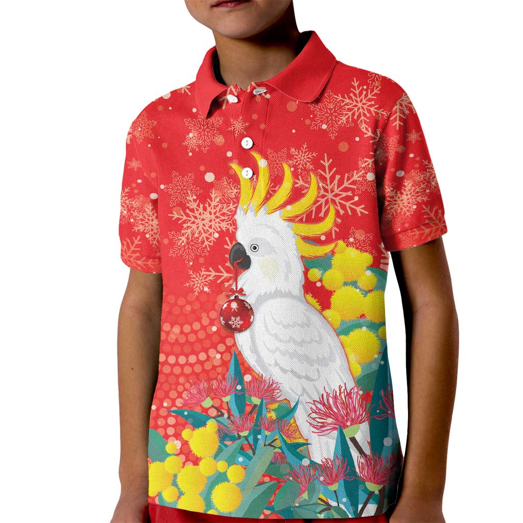 Sulphur-crested Cockatoo Christmas Kid Polo Shirt Australia Gumtree With Golden Wattle