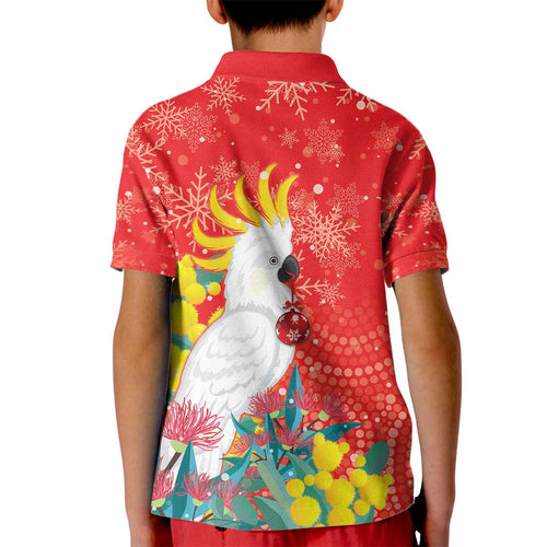 Sulphur-crested Cockatoo Christmas Kid Polo Shirt Australia Gumtree With Golden Wattle