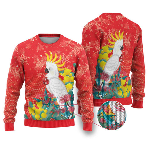 Sulphur-crested Cockatoo Christmas Ugly Christmas Sweater Australia Gumtree With Golden Wattle