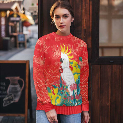 Sulphur-crested Cockatoo Christmas Ugly Christmas Sweater Australia Gumtree With Golden Wattle