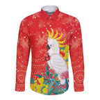 Sulphur-crested Cockatoo Christmas Long Sleeve Button Shirt Australia Gumtree With Golden Wattle