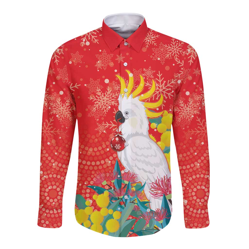 Sulphur-crested Cockatoo Christmas Long Sleeve Button Shirt Australia Gumtree With Golden Wattle