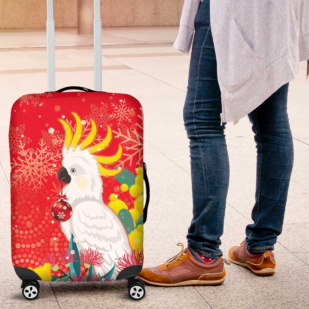 Sulphur-crested Cockatoo Christmas Luggage Cover Australia Gumtree With Golden Wattle