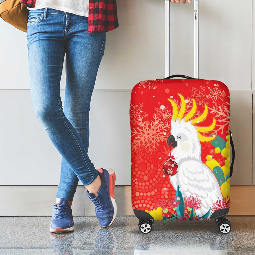 Sulphur-crested Cockatoo Christmas Luggage Cover Australia Gumtree With Golden Wattle