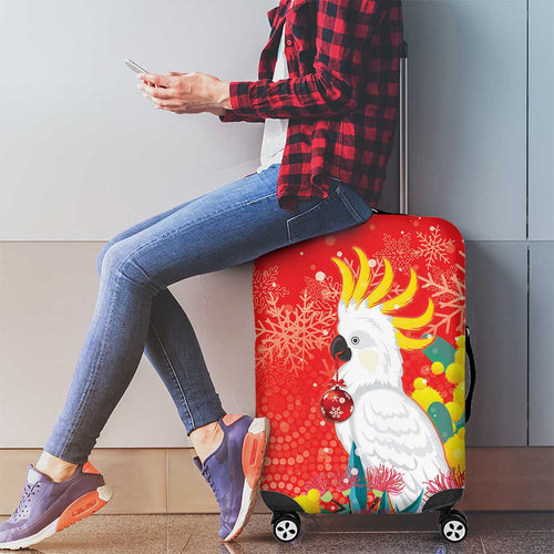 Sulphur-crested Cockatoo Christmas Luggage Cover Australia Gumtree With Golden Wattle