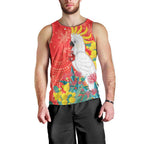 Sulphur-crested Cockatoo Christmas Men Tank Top Australia Gumtree With Golden Wattle