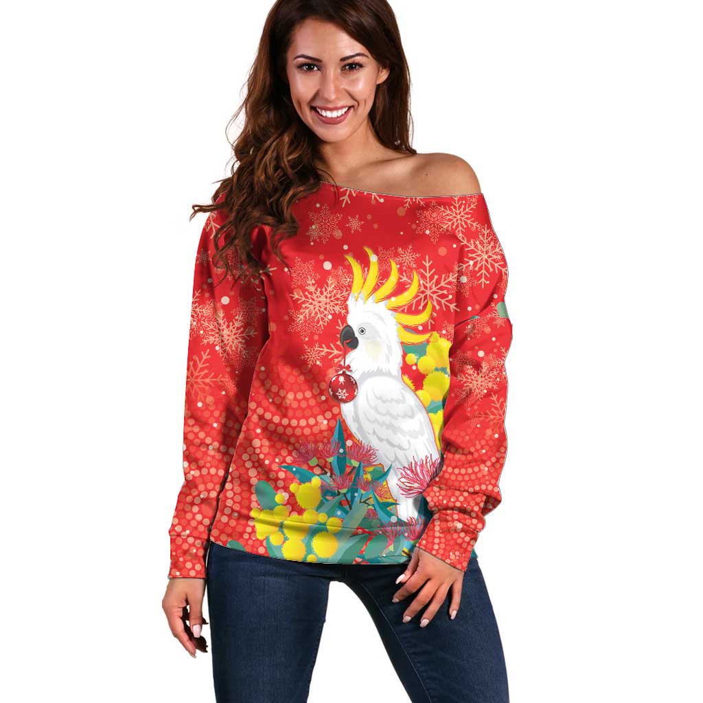 Sulphur-crested Cockatoo Christmas Off Shoulder Sweater Australia Gumtree With Golden Wattle