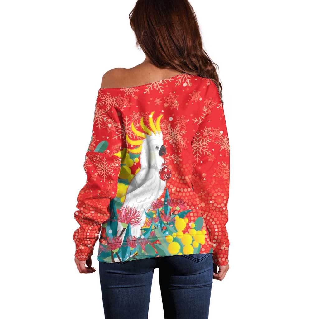 Sulphur-crested Cockatoo Christmas Off Shoulder Sweater Australia Gumtree With Golden Wattle