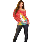 Sulphur-crested Cockatoo Christmas Off Shoulder Sweater Australia Gumtree With Golden Wattle