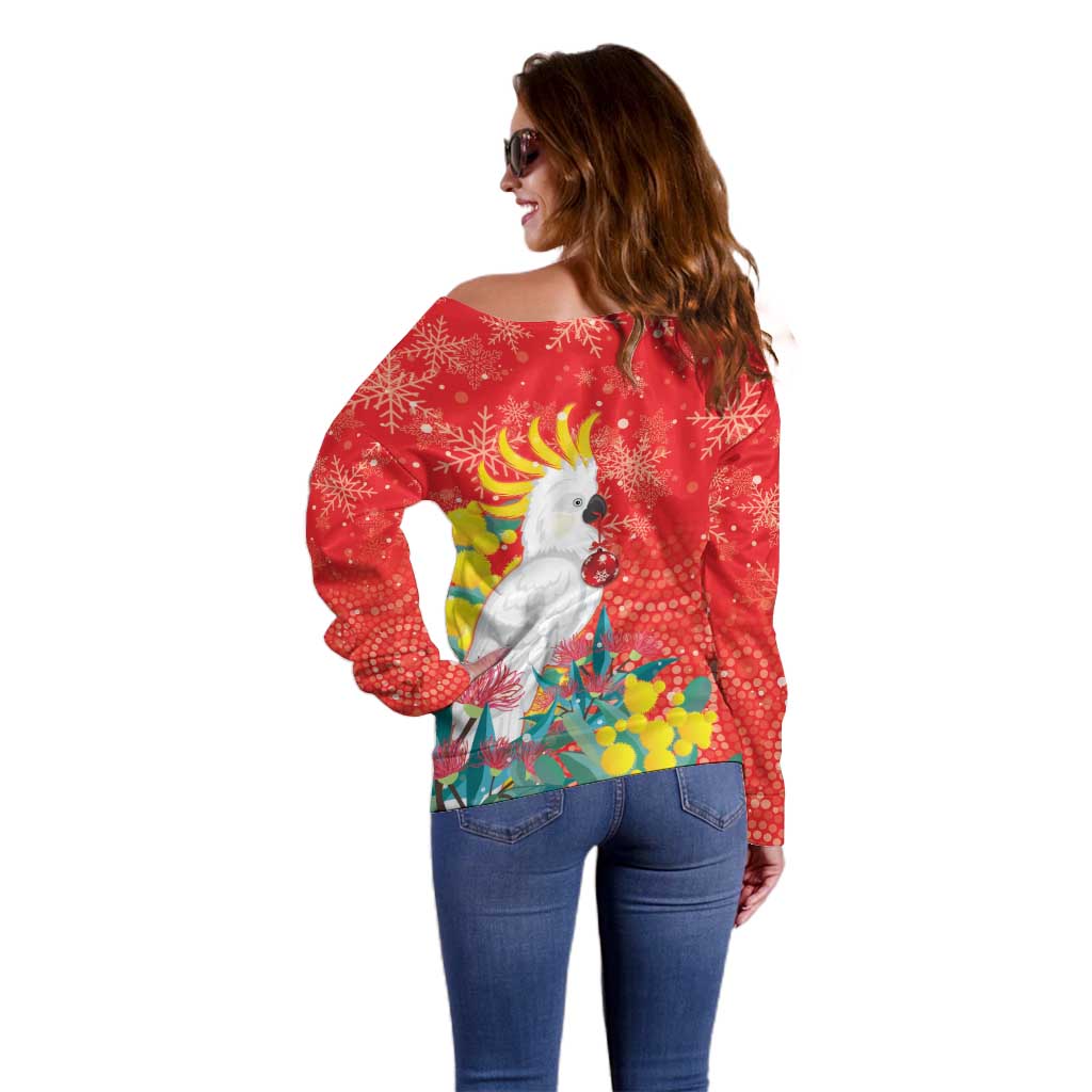 Sulphur-crested Cockatoo Christmas Off Shoulder Sweater Australia Gumtree With Golden Wattle