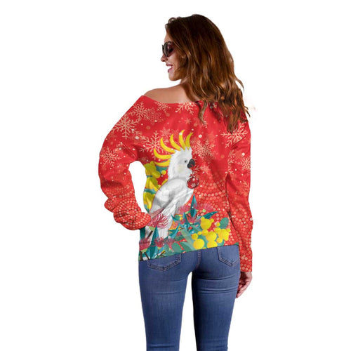 Sulphur-crested Cockatoo Christmas Off Shoulder Sweater Australia Gumtree With Golden Wattle