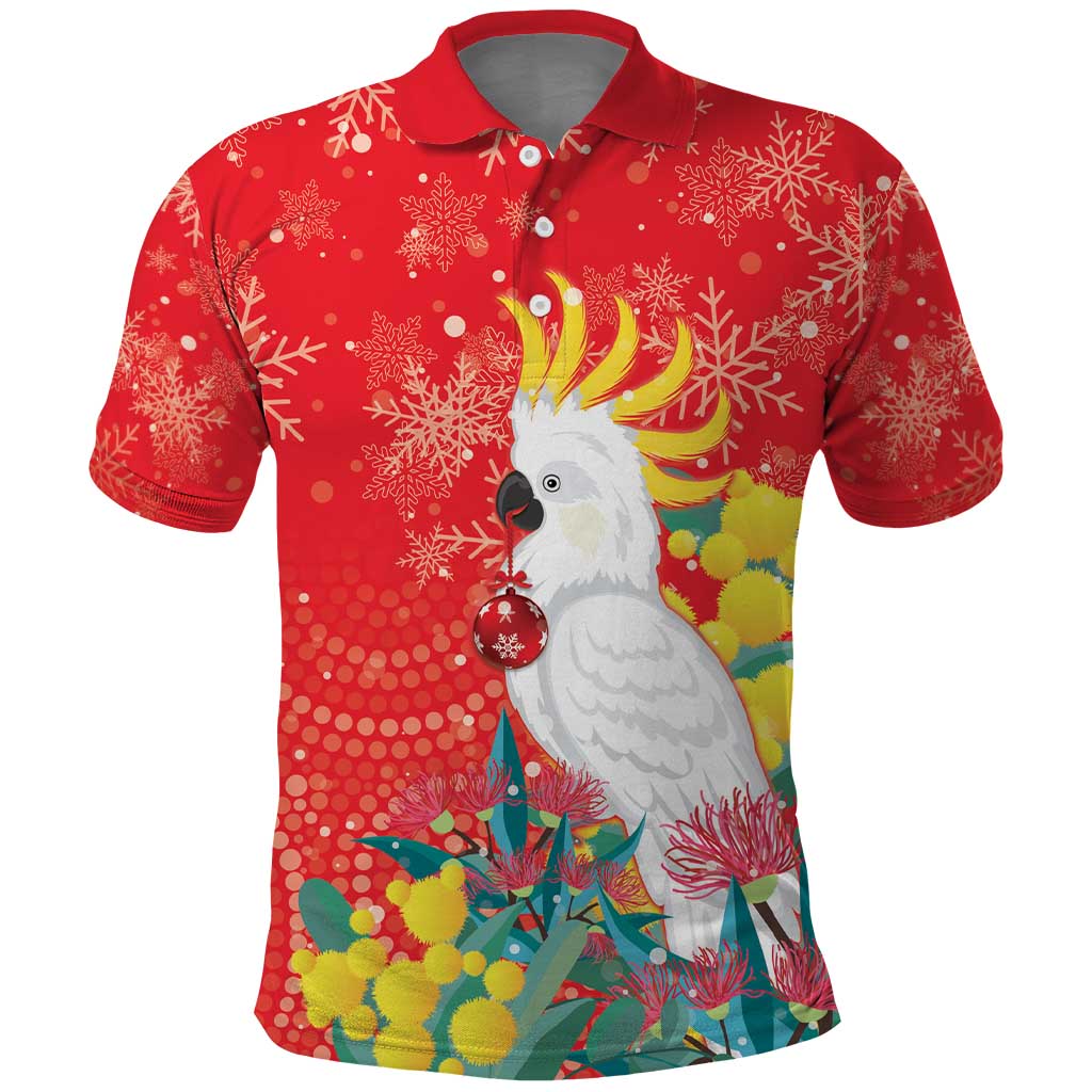 Sulphur-crested Cockatoo Christmas Polo Shirt Australia Gumtree With Golden Wattle