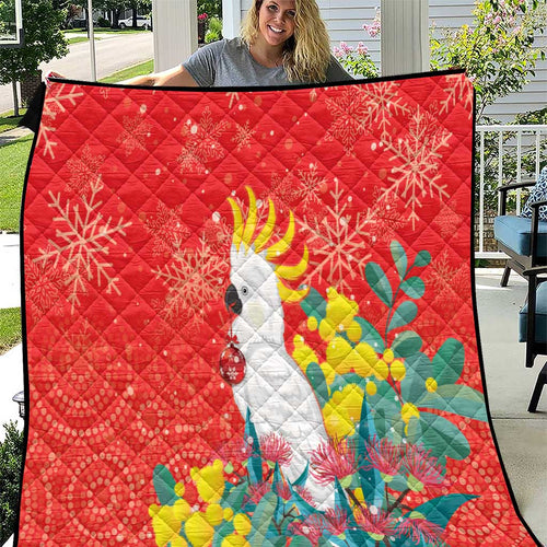 Sulphur-crested Cockatoo Christmas Quilt Australia Gumtree With Golden Wattle