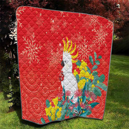Sulphur-crested Cockatoo Christmas Quilt Australia Gumtree With Golden Wattle