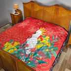 Sulphur-crested Cockatoo Christmas Quilt Australia Gumtree With Golden Wattle