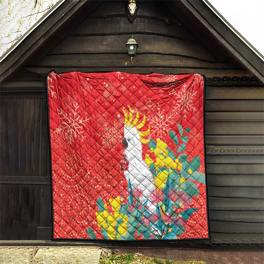 Sulphur-crested Cockatoo Christmas Quilt Australia Gumtree With Golden Wattle