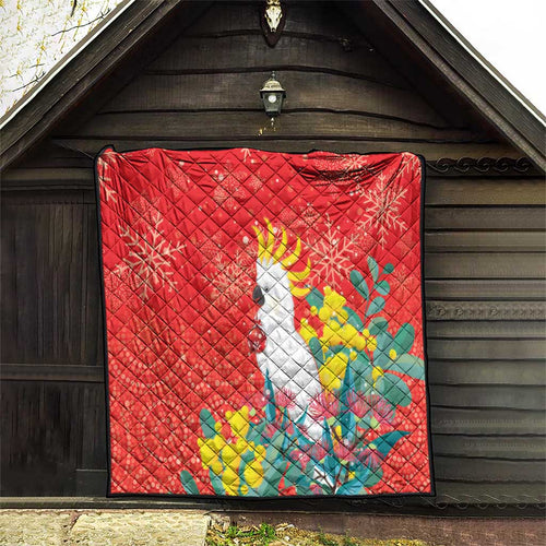Sulphur-crested Cockatoo Christmas Quilt Australia Gumtree With Golden Wattle
