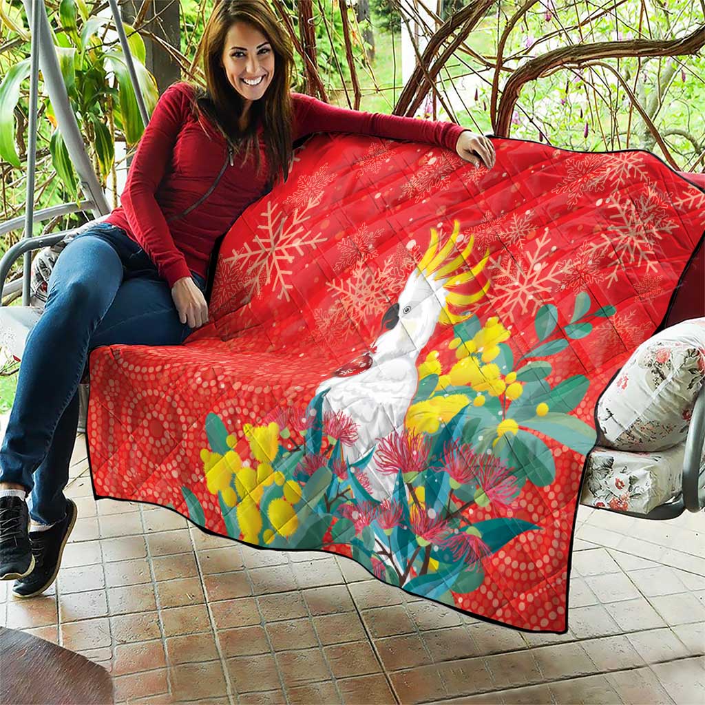 Sulphur-crested Cockatoo Christmas Quilt Australia Gumtree With Golden Wattle