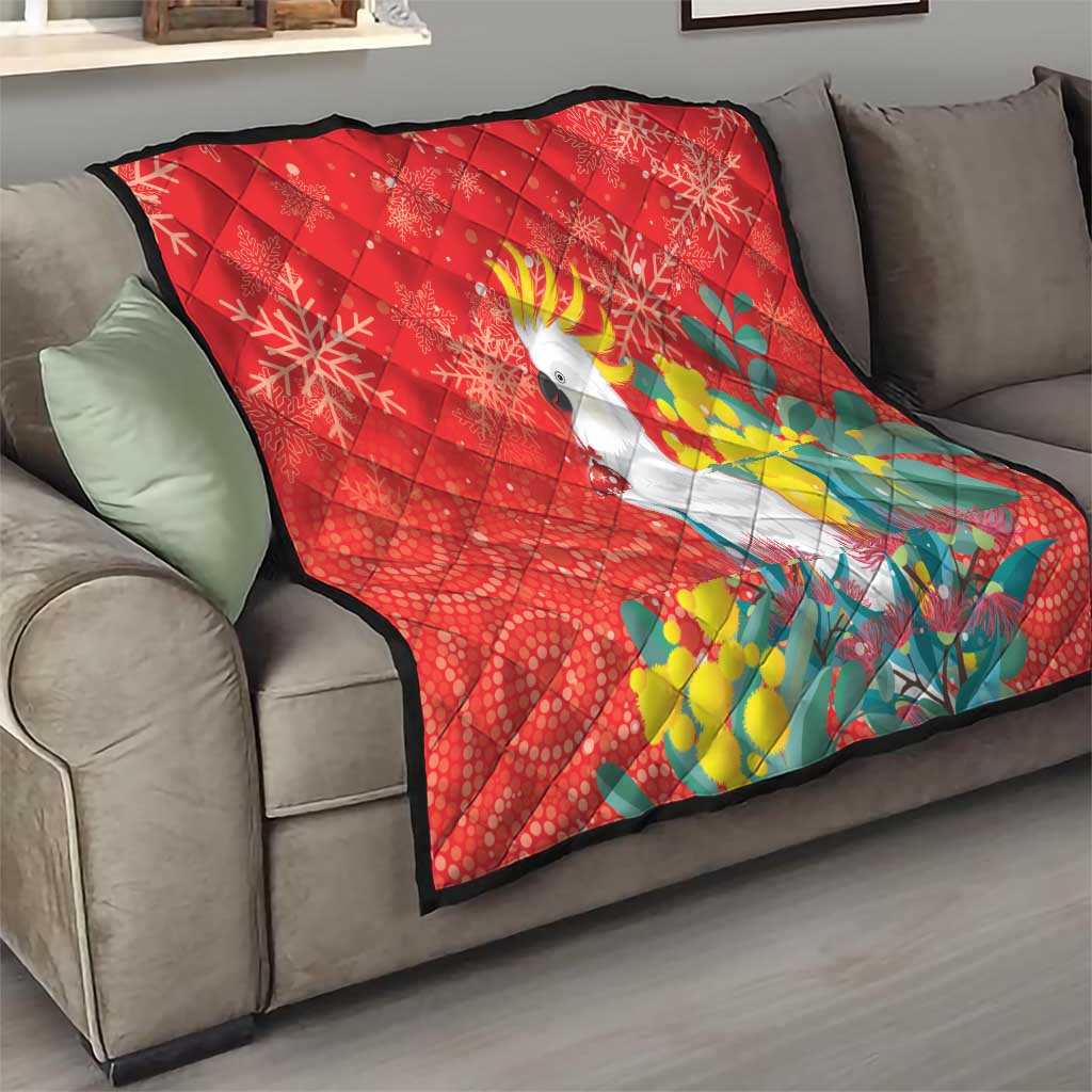 Sulphur-crested Cockatoo Christmas Quilt Australia Gumtree With Golden Wattle