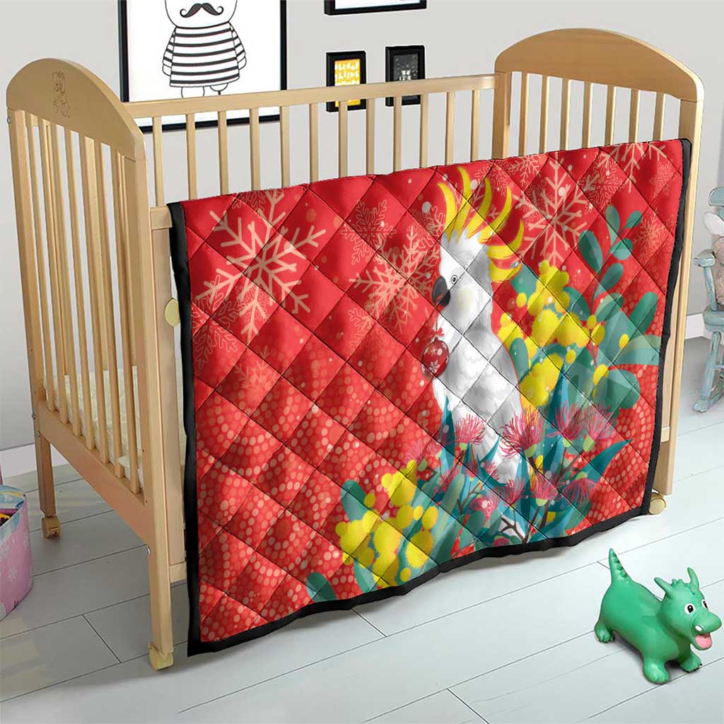 Sulphur-crested Cockatoo Christmas Quilt Australia Gumtree With Golden Wattle