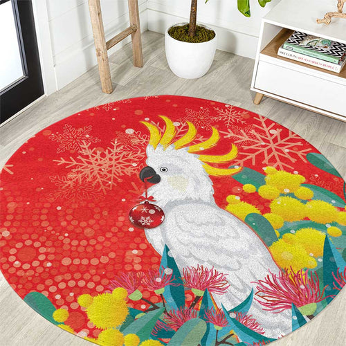 Sulphur-crested Cockatoo Christmas Round Carpet Australia Gumtree With Golden Wattle