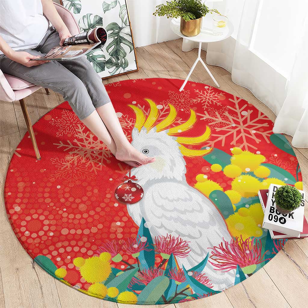 Sulphur-crested Cockatoo Christmas Round Carpet Australia Gumtree With Golden Wattle
