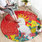 Sulphur-crested Cockatoo Christmas Round Carpet Australia Gumtree With Golden Wattle