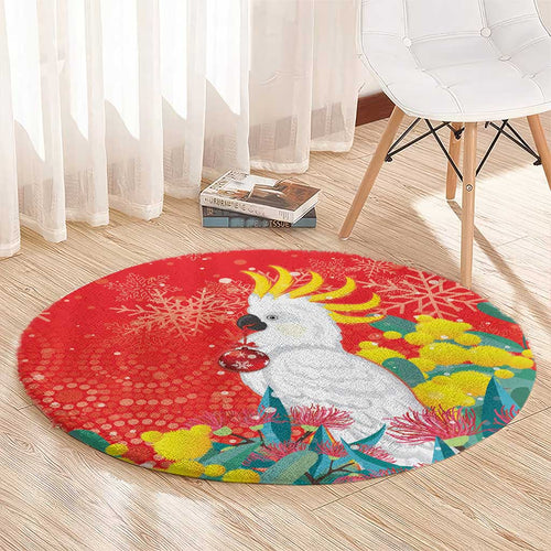 Sulphur-crested Cockatoo Christmas Round Carpet Australia Gumtree With Golden Wattle