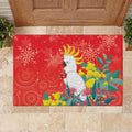 Sulphur-crested Cockatoo Christmas Rubber Doormat Australia Gumtree With Golden Wattle