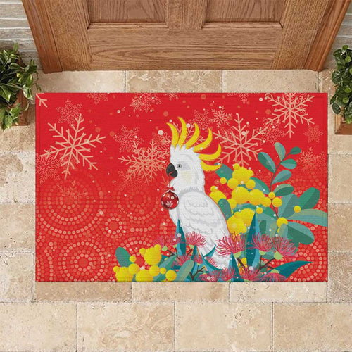 Sulphur-crested Cockatoo Christmas Rubber Doormat Australia Gumtree With Golden Wattle