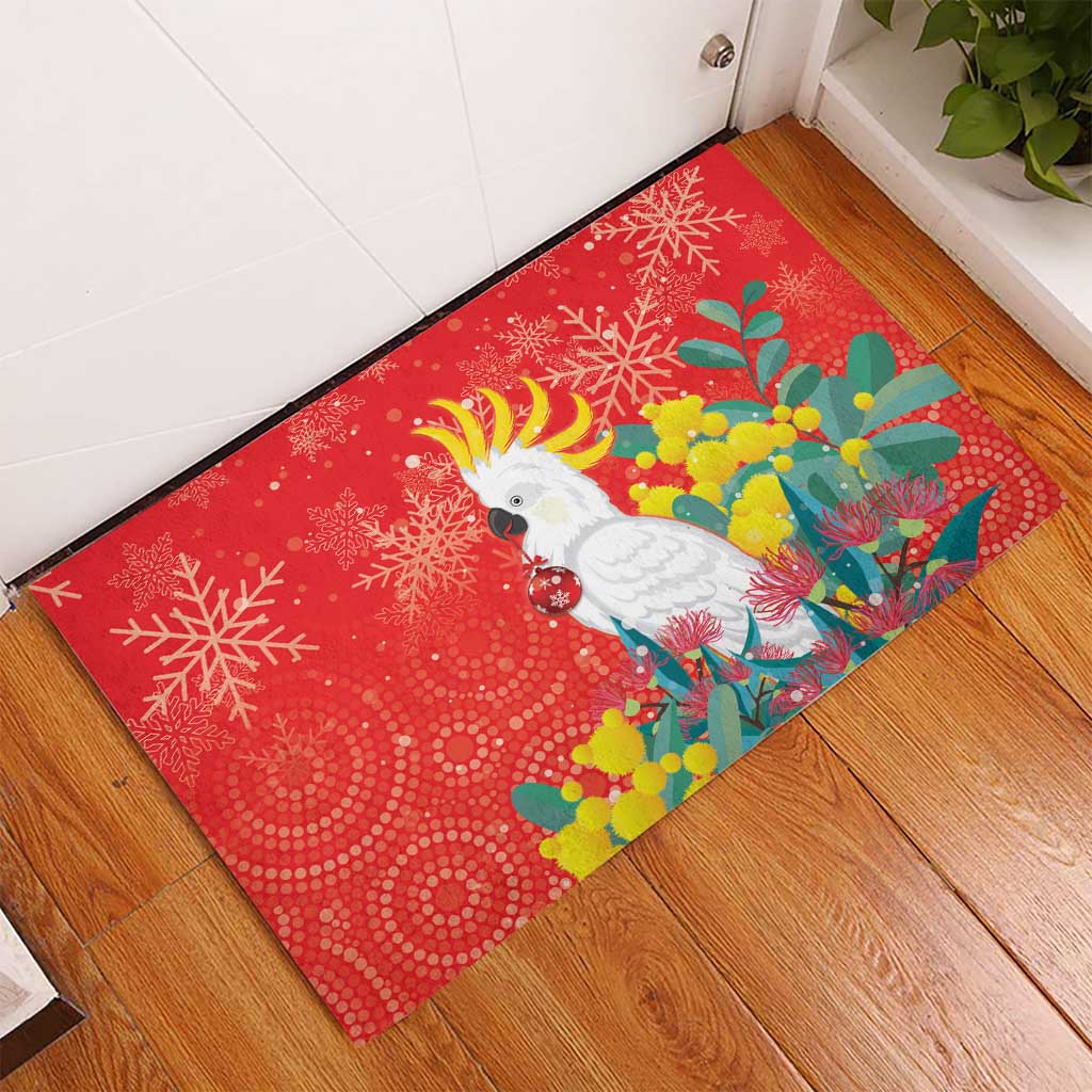 Sulphur-crested Cockatoo Christmas Rubber Doormat Australia Gumtree With Golden Wattle
