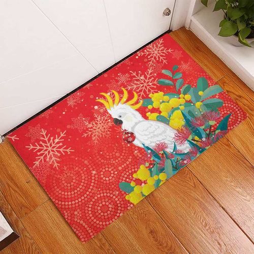 Sulphur-crested Cockatoo Christmas Rubber Doormat Australia Gumtree With Golden Wattle