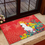 Sulphur-crested Cockatoo Christmas Rubber Doormat Australia Gumtree With Golden Wattle
