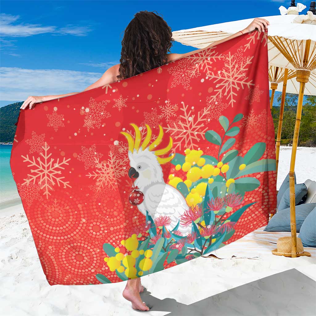 Sulphur-crested Cockatoo Christmas Sarong Australia Gumtree With Golden Wattle