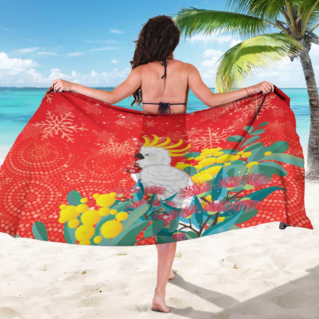 Sulphur-crested Cockatoo Christmas Sarong Australia Gumtree With Golden Wattle