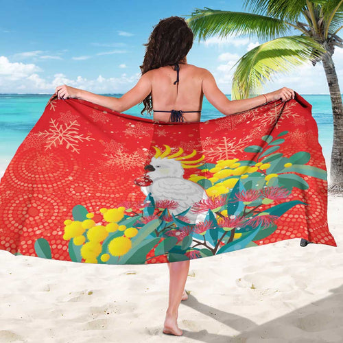 Sulphur-crested Cockatoo Christmas Sarong Australia Gumtree With Golden Wattle