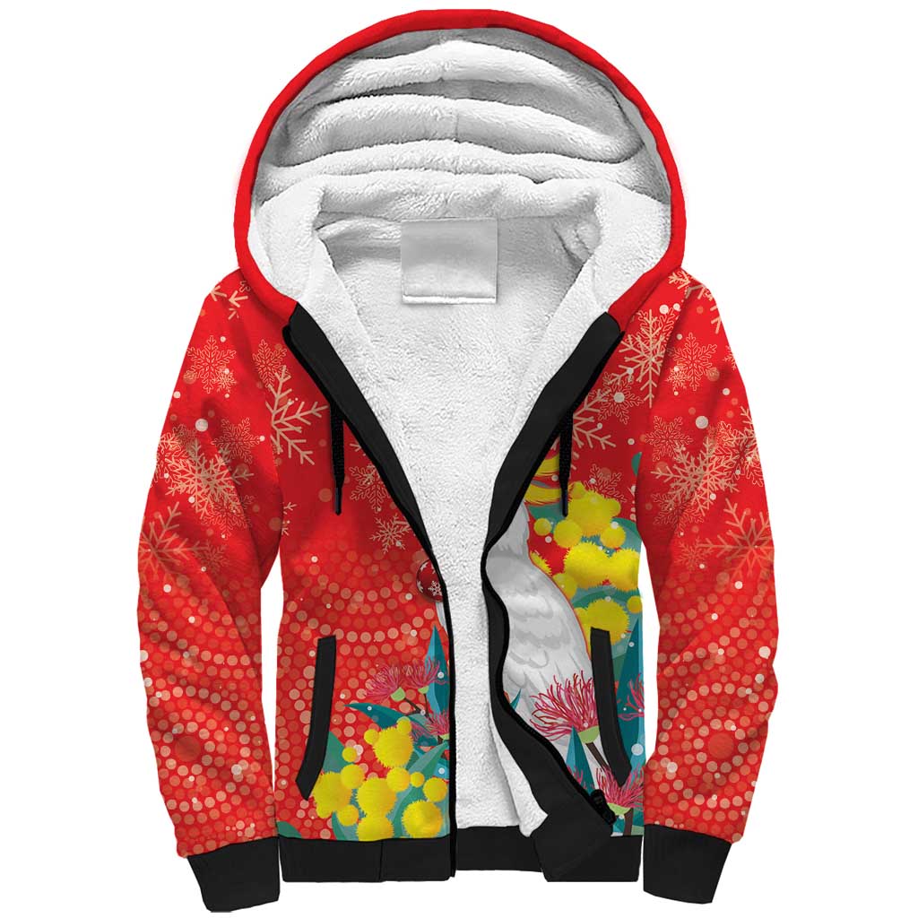 Sulphur-crested Cockatoo Christmas Sherpa Hoodie Australia Gumtree With Golden Wattle
