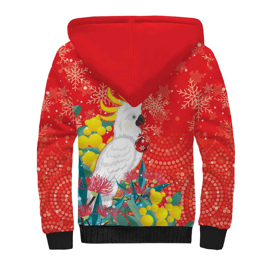 Sulphur-crested Cockatoo Christmas Sherpa Hoodie Australia Gumtree With Golden Wattle