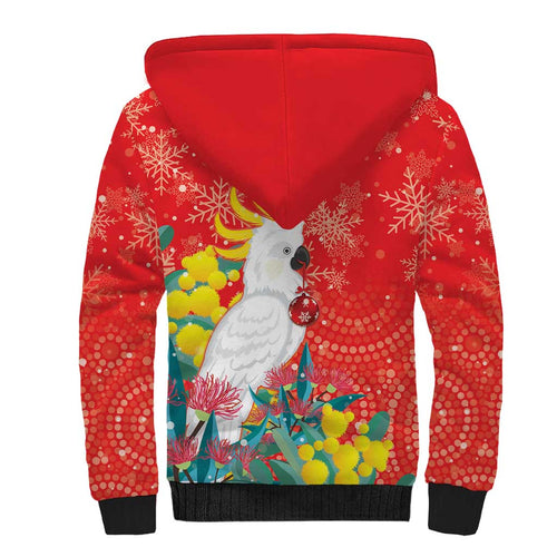 Sulphur-crested Cockatoo Christmas Sherpa Hoodie Australia Gumtree With Golden Wattle