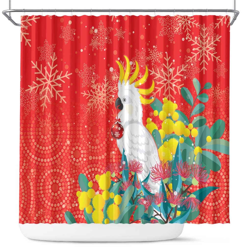 Sulphur-crested Cockatoo Christmas Shower Curtain Australia Gumtree With Golden Wattle