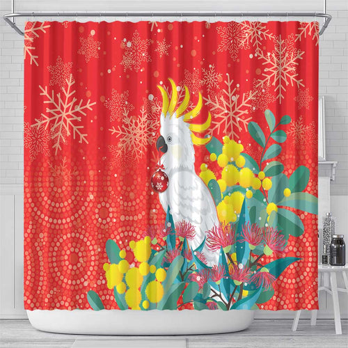 Sulphur-crested Cockatoo Christmas Shower Curtain Australia Gumtree With Golden Wattle