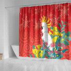 Sulphur-crested Cockatoo Christmas Shower Curtain Australia Gumtree With Golden Wattle