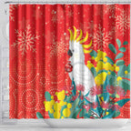 Sulphur-crested Cockatoo Christmas Shower Curtain Australia Gumtree With Golden Wattle
