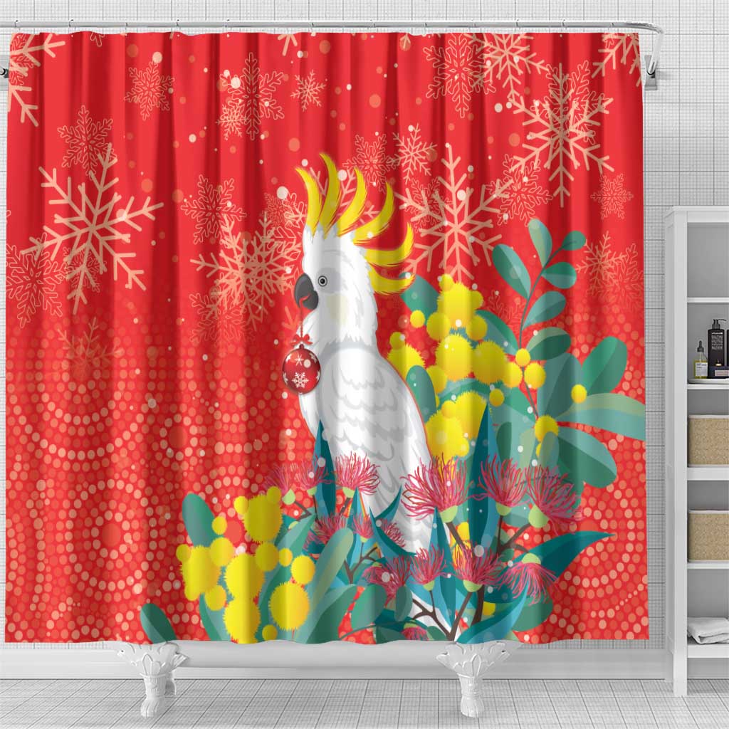 Sulphur-crested Cockatoo Christmas Shower Curtain Australia Gumtree With Golden Wattle