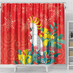 Sulphur-crested Cockatoo Christmas Shower Curtain Australia Gumtree With Golden Wattle