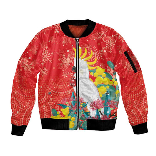 Sulphur-crested Cockatoo Christmas Sleeve Zip Bomber Jacket Australia Gumtree With Golden Wattle