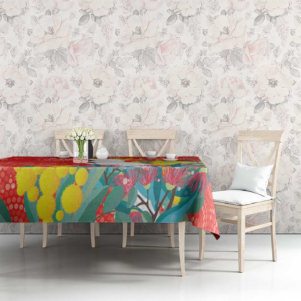 Sulphur-crested Cockatoo Christmas Tablecloth Australia Gumtree With Golden Wattle