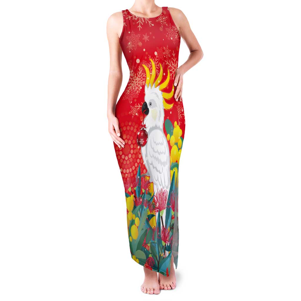 Sulphur-crested Cockatoo Christmas Tank Maxi Dress Australia Gumtree With Golden Wattle